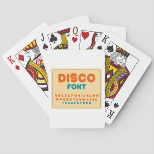 Disco-Schriftart Spielkarten