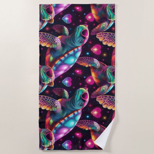 Disco Sea Turtle Strandtuch (Vorderseite)