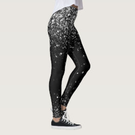 Disco-Silber-Glamour Leggings