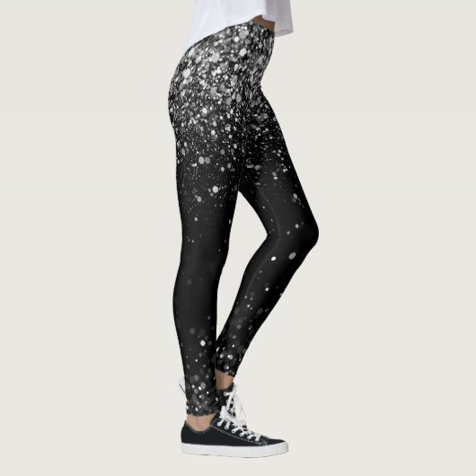 Disco-Silber-Glamour Leggings (Rechts)
