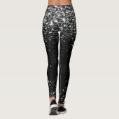 Disco-Silber-Glamour Leggings (Rückseite)