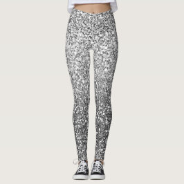Disco Silver Glam Leggings