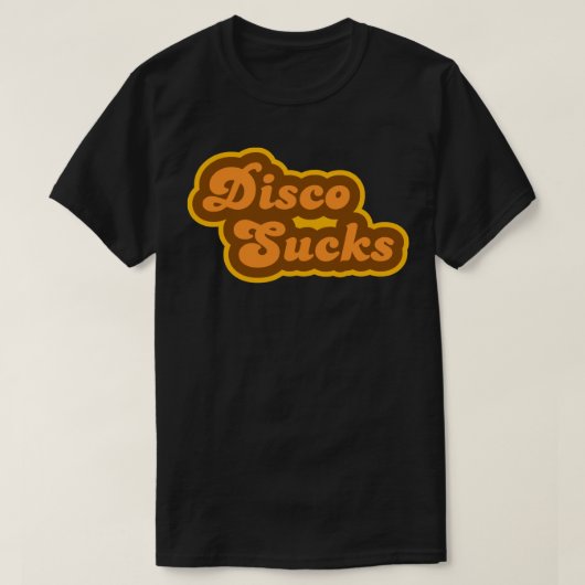 Disco Sind zum Kotzen Retro-70er-Logo T-Shirt (Design vorne)