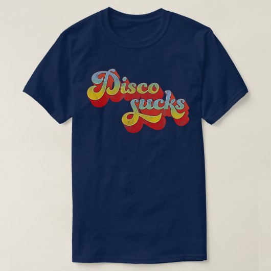 Disco Sind zum Kotzen Shirt 70er Style Retro Vinta (Design vorne)