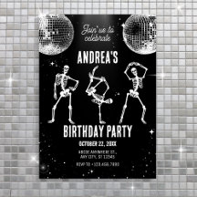 Disco-Skelett-Tanz Geburtstagsparty