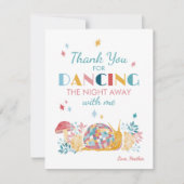 Disco Snail Geburtstagsparty Dankeskarte (Vorderseite)
