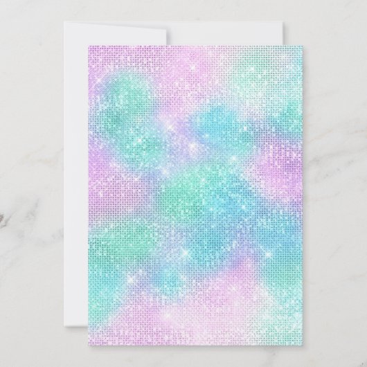 DISCO SPARKLE BIRTHDAY EINLADUNG (Rückseite)