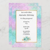 DISCO SPARKLE BIRTHDAY EINLADUNG (Vorne/Hinten)