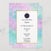 DISCO SPARKLE DISCO BALL BIRTHTAGE EINLADUNG (Vorne/Hinten)