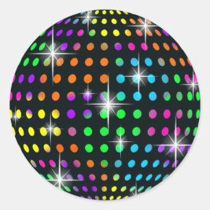 Disco-Spiegelball-Aufkleber Runder Aufkleber