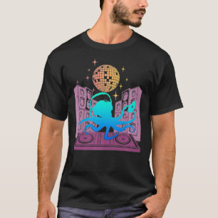 Disco Spiegelkugel Musik Drehteller Scratch DJ T-Shirt