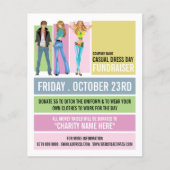 Disco-Stil, Lässiges Dress Day Fundraiser Advert Flyer (Vorne)
