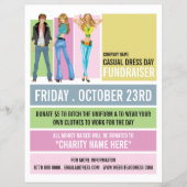 Disco-Stil, Lässiges Dress Day Fundraiser Advert Flyer (Vorne)