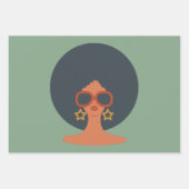 Disco Super Star Wrapping Paper Sheets der 1970er Geschenkpapier Set (Vorderseite)