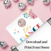 Disco-Tanz Abends Geburtstagsfeier Unterschreiben Poster