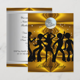 Disco-Tanz-Geburtstagsfeier Disco-Kugel-Einladung Einladung
