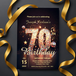 Disco-Tanz zum 70. Geburtstag Einladung