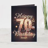 Disco-Tanz zum 70. Geburtstag Karte (Vorderseite)