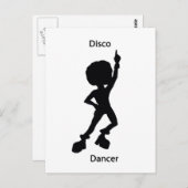 Disco-Tänzer Postkarte (Vorne/Hinten)