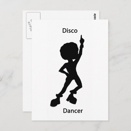 Disco-Tänzer Postkarte (Vorne/Hinten)