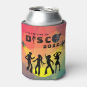 Disco Tanzfläche Retro Multicolor Feier Dosenkühler (Kanne Vorderseite)