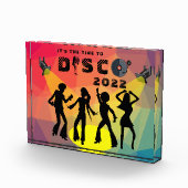 Disco Tanzfläche Retro Multicolor Feier Fotoblock (Rechts)