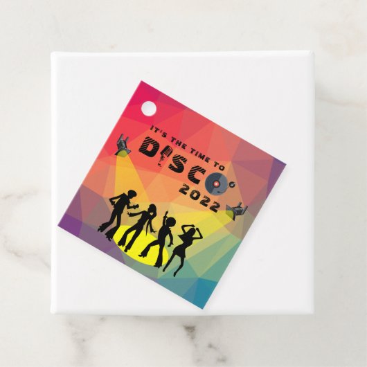 Disco Tanzfläche Retro Multicolor Feier Geschenkanhänger (Beispiel)