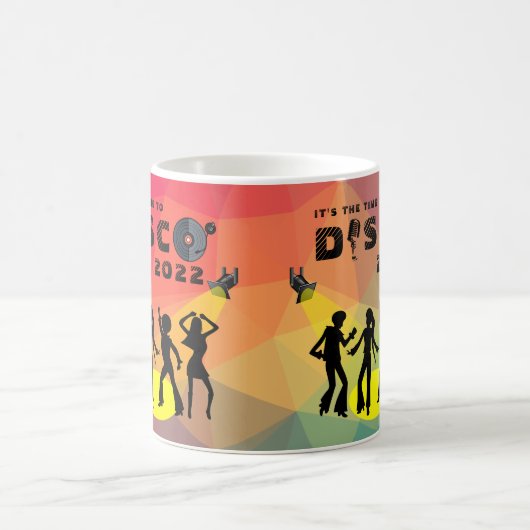 Disco Tanzfläche Retro Multicolor Feier Kaffeetasse (Mittel)