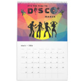 Disco Tanzfläche Retro Multicolor Feier Kalender (Mär 2026)