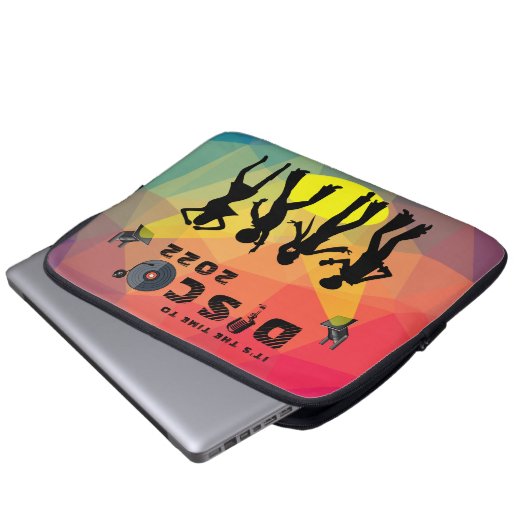 Disco Tanzfläche Retro Multicolor Feier Laptopschutzhülle (Vorne Knopf)