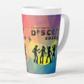 Disco Tanzfläche Retro Multicolor Feier Milchtasse (Rechte Ecke)