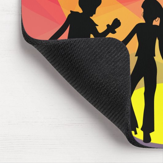 Disco Tanzfläche Retro Multicolor Feier Mousepad (Ecke)