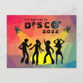 Disco Tanzfläche Retro Multicolor Feier Postkarte (Vorderseite)