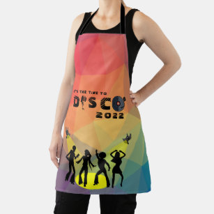 Disco Tanzfläche Retro Multicolor Feier Schürze
