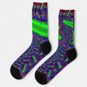 Disco Tech Dichroic Glass Fraktal Socken (Linkes Detail)