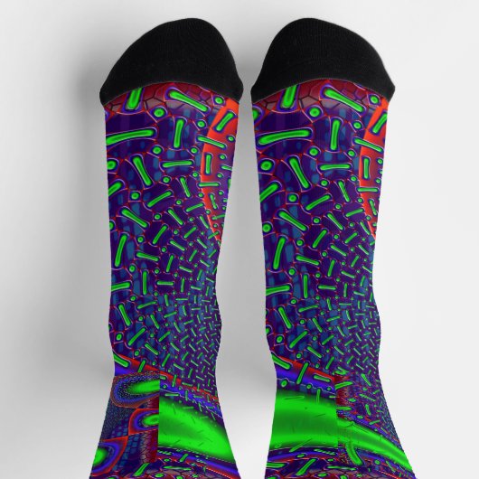 Disco Tech Dichroic Glass Fraktal Socken (Oben)