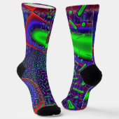 Disco Tech Dichroic Glass Fraktal Socken (Gewinkelt)