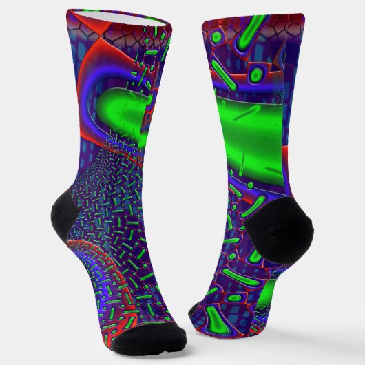 Disco Tech Dichroic Glass Fraktal Socken (Gewinkelt)