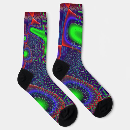 Disco Tech Dichroic Glass Fraktal Socken (Rechts)