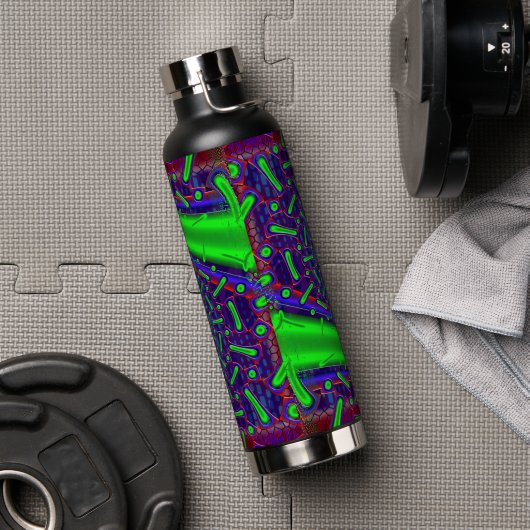 Disco Tech Dichroic Glass Fraktal Trinkflasche (Fitnessstudio)