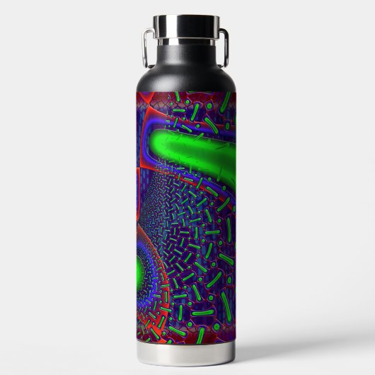 Disco Tech Dichroic Glass Fraktal Trinkflasche (Vorderseite)
