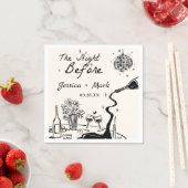 Disco The Night Before Wedding Serviette (Beispiel)