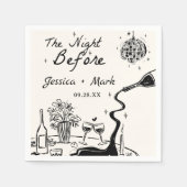 Disco The Night Before Wedding Serviette (Vorderseite)