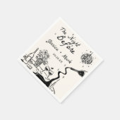 Disco The Night Before Wedding Serviette (Ecke)