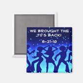 Disco Theme 70er Gastgeschenk Magnete Souvenirs Magnet (Vorderseite/Rückseite)