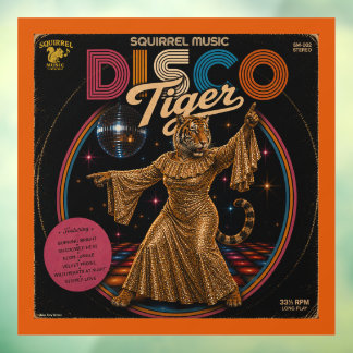 Disco-Tigress-Album Fensteraufkleber