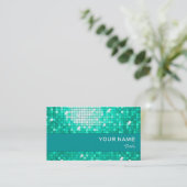 Disco Tiles Aqua Visitenkarte (Stehend Vorderseite)