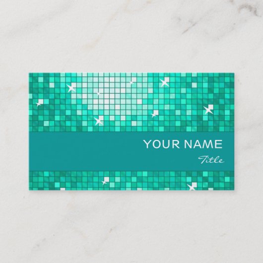 Disco Tiles Aqua Visitenkarte (Vorderseite)