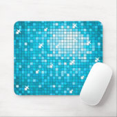 Disco Tiles Blue Mousepad horizontal (Mit Mouse)