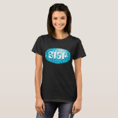 Disco Tiles Blue "star" T - Shirt schwarz (Vorne ganz)